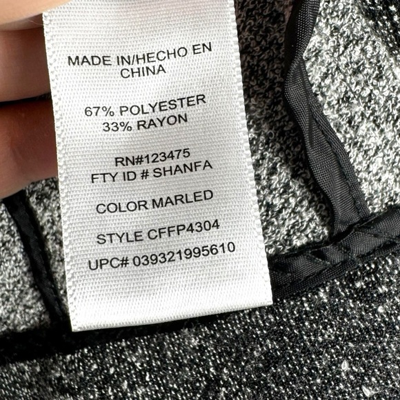 4 for $40 SALE!Catherine Maladrino Runway Knit Moto Jacket, Marled Grey, Size S - Picture 8 of 11